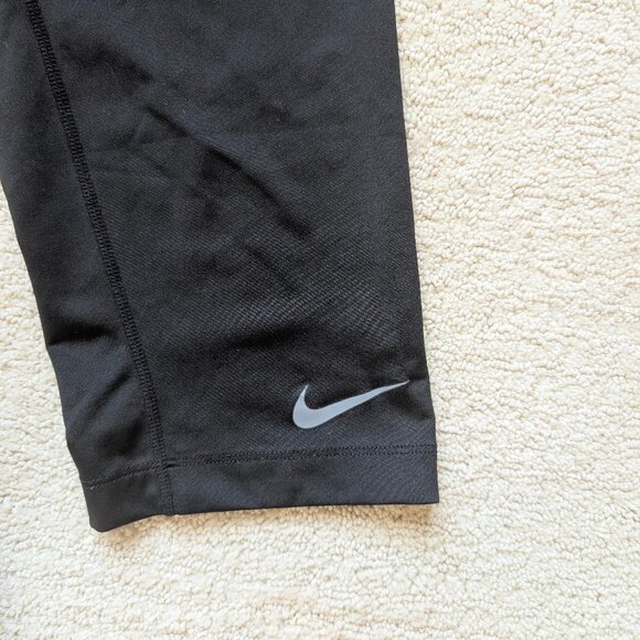 EUC Nike Pro Combat Dri-Fit Compression Crop Leggings Women's Large Black capri - Picture 6 of 11